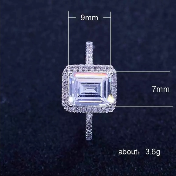 New Women’s 925 Silver Sapphire Ring - Picture 6 of 6